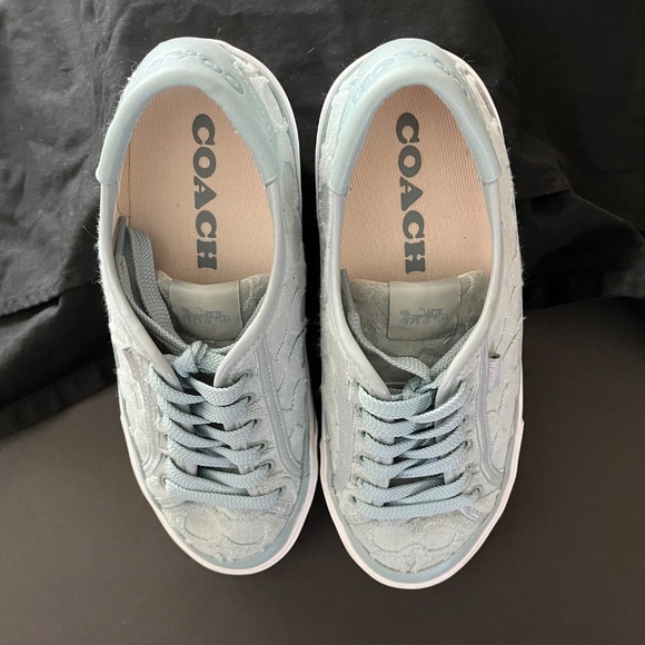Women’s COACH Citysole Platform Sneakers in Signature Terry Cloth Aqua Size 8B - Picture 8 of 13